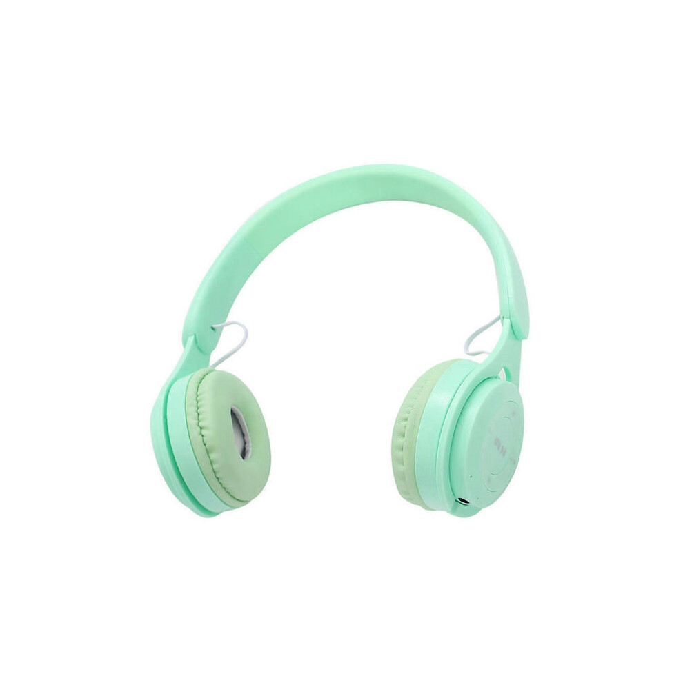 M6 Wireless Foldable Headphones Macarons Heavy Bass Bluetooth Compatible Gaming Headphones Green 9173940860780