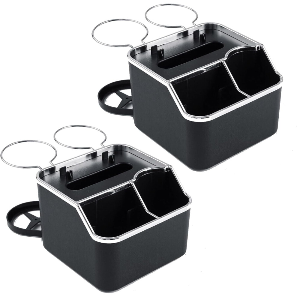 Car Armrest Storage Box With 2 Cup Holders, Compatible With Car Organizers And Storage, Paper Towel Holder Tissue Box For Car Seat 9173940862265
