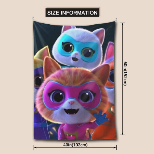 Ταπισερί Superkitties, Αδιάβροχο Πολυεστερικό Ύφασμα, Διακόσμηση Υπνοδωματίου και 2