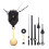 Kit de substituição do mecanismo de relógio de pêndulo de quartzo com 3 pares de ponteiros e pêndulo. 1
