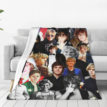 Evan Peters Fleece-Wohndecke, ultraweiche, kuschelige Luxus-Flauschdecke für Couch, Bett und Sofa, leichte, warme Plüschdecke für alle Jahreszeiten