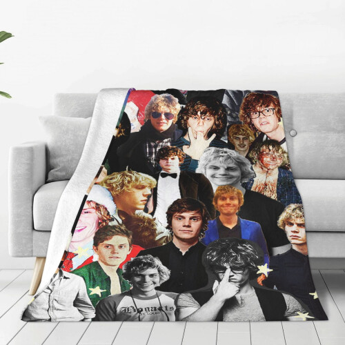 Κουβέρτα Evan Peters Fleece Throw, εξαιρετικά μαλακή άνετη πολυτελής ασαφής κουβέρτα για