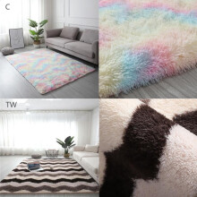 Forzero Fluffy Bedroom Rugs Shaggy Geometric Design Area Rug For Girls Baby Room Kids Living Room Home Decor Floor Carpet