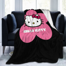 Ultra mäkká deka Hello Kitty, extra veľká, super mäkké a teplé deky na gauč, pohovku a posteľ, útulná, nadýchaná a ľahká 102 cm x 76 cm