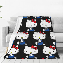 Blaincéad Hello Kitty, Blaincéad Bog Te Flannáin do Sheomra Leapa, Seomra Maireachtála, Dorm, Gach Séasúr