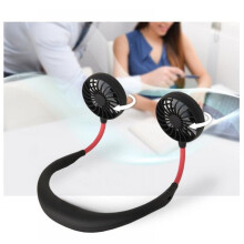 Ventilatore portatile Prettyui a mani libere da collo, ricaricabile tramite USB, mini ventilatore personale indossabile con doppia velocità