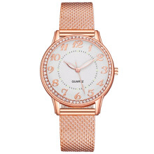 Orologio da donna di lusso TOFOTL, orologio al quarzo con quadrante in acciaio inossidabile e bracciale casual.