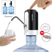 Waterkanpomp met elektrische fles, USB-oplaadfunctie, automatische drinkpomp, universele dispenser voor flessen van 3-5 gallon (ca. 11-19 liter) voor