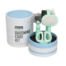 Kit de escovação para animais de estimação, 5 em 1: pente desembaraçador e rastelo de dupla face para subpelo de cães e gatos. Ferramenta