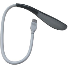 Schwarze, biegsame Lampe mit USB-Anschluss