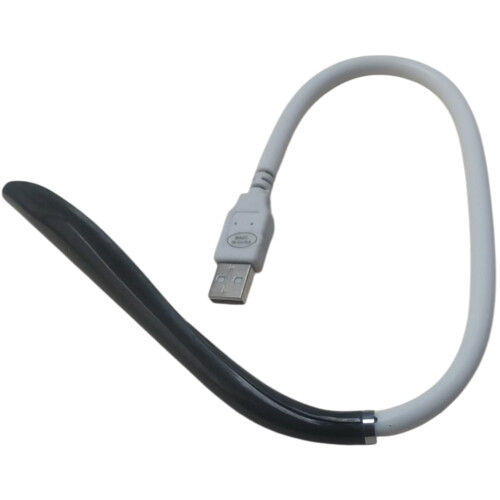 Luminária preta flexível com plugue USB 1