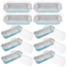 25 Pcs Food Containers with Lids Baking Dish with Lid Baking Mold Aluminum Foil Plastic