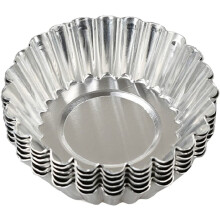 Pack of 20 Silver Stainless Steel Muffin Moulds Muffin Cases Cupcake Cases Muffin Moulds Baking Cases 6 cm