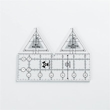 45/60/90 Degree Double Strip Quilting Patchwork Ruler Template Non-Slip Acrylic Quilting Rulers for Quarter Square Triangle Cutting Guide (6in, 60)
