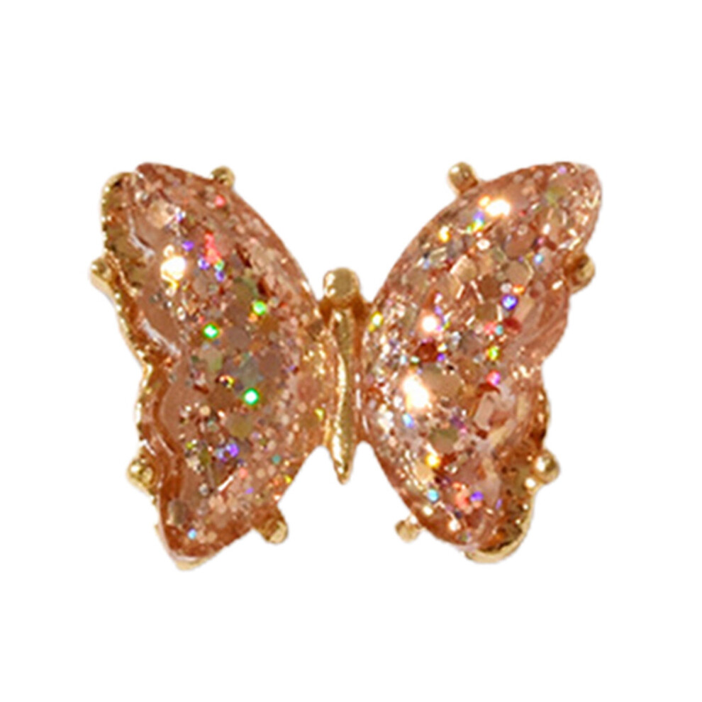 XM Culture Manicure Decoration Strong Luxury Alloy Butterfly 3D Rhinestone Nail Art Decorations for Women