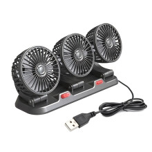 3-Head USB Car Fan - 5V, 3-Speed Adjustable, Ideal for Car Cooling and Auto Accessories - F4310