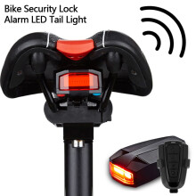 Willstar Rechargeable Bike Tail Light Bike Security Lock Alarm Taillight Electric Mountain Bike Accessories