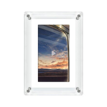 SHAPERME 5 Inch Digital Picture Frame, Acrylic Video Frame, 1GB Memory, Video Picture Frame, Perfect for Home Decor and Heartfelt Gifts W9U0