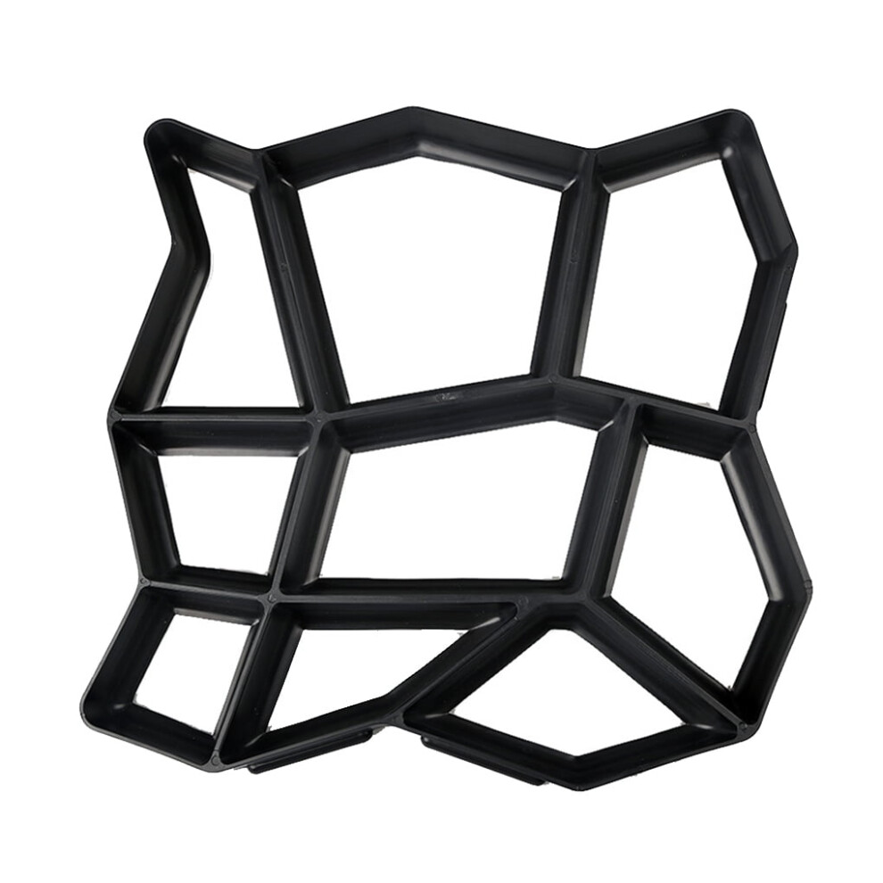 Worallymy Making Diy Paving Mould Home Garden Driveway Black Mold Road Stepping Stone Concrete Paver 9004841964683