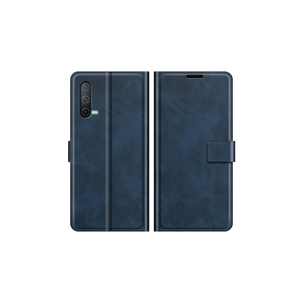 Compatible With Oneplus Nord Ce 5G - Solid Leather Case - Blue 9004841964256