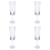 Set of Four Clear Acrylic Stemmed Flutes 3