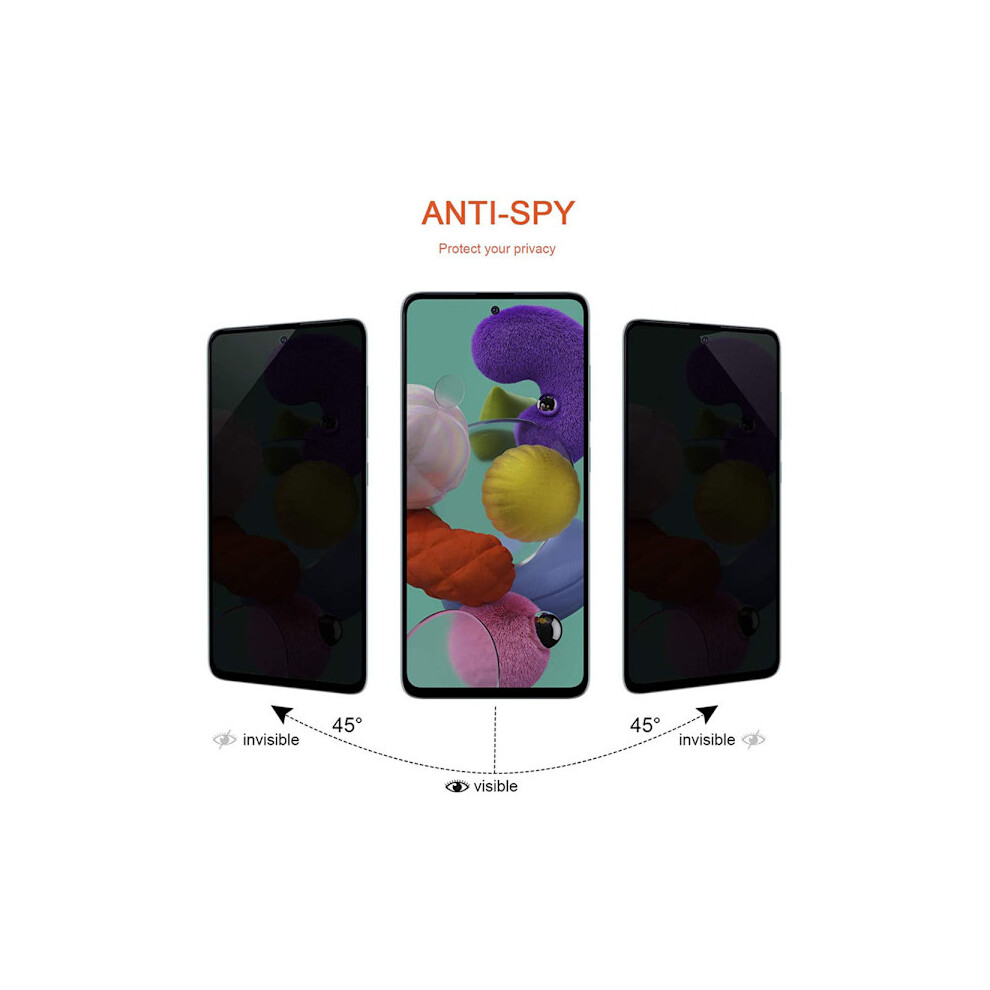 Compatible With Samsung A71 Anti-Spy 3-Pack Screen Protector 9H 0.3Mm Black 9004841964447