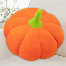 21.6" Simulated Pumpkin Plush Pillow, Fall Decor Cushion for Thanksgiving, Christmas, Halloween, Sofa, Bedroom, Gift for Women & Kids