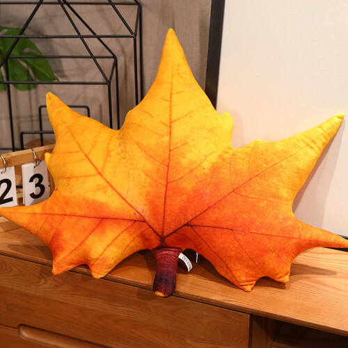 Μαξιλάρι Staron Simulation Leaf, με εκτύπωση διπλής όψης, κίτρινο - Συμβατό με διακόσμηση
