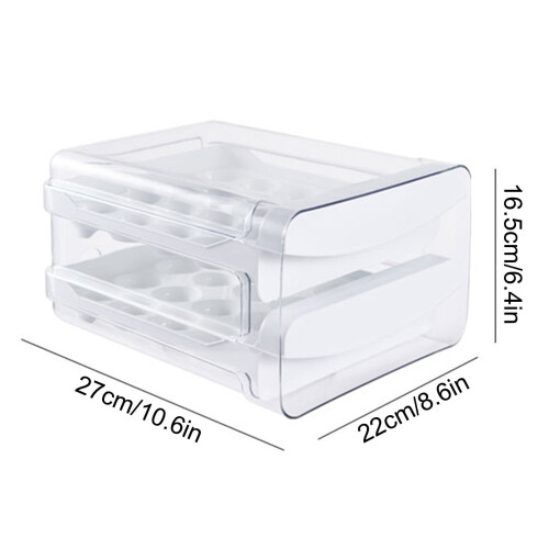 YOBOLK40Pc Διαφανή Κουτιά Αποθήκευσης με Διπλά Συρτάρια, Συμβατά με Οργανωτές YOBOLK, 2