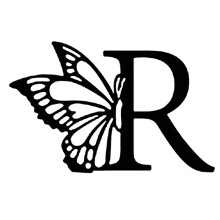 Fém pillangótábla Pillangó betűtábla Betű monogram tábla Fém monogram betűtábla Szobadekoráció Pillangótábla Ajándék Lakberendezés