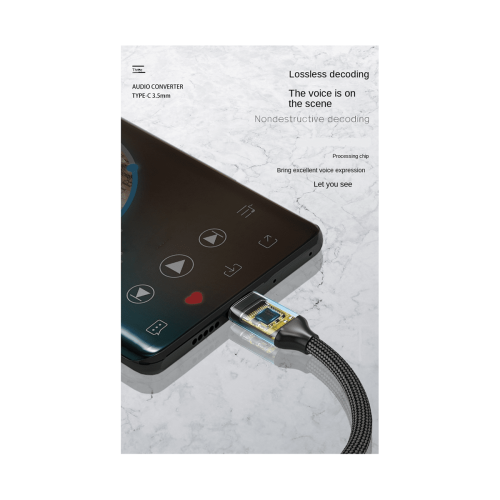 Typec til hovedtelefonadapter til Android-telefonlytning TypeC til 3,5 mm lydadapterinterfacekabel 2