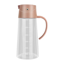 TRIEIY Placemats Olijfolie Dispenser Fles 630ml Lekvrije Glazen Container met Antislip Handvat, Automatische Klepdop, Druppelvrije Stop voor Keuken
