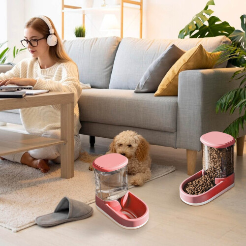 Σετ Αυτόματης Ταΐστρας & Ποτίσματος Kayannuo Home Essentials Clearance Συμβατό με Σκύλους, Γάτες, 2