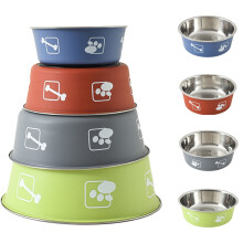 Comederos para perros Pet Enjoy de acero inoxidable con base de goma antideslizante, cuencos duraderos para comida y agua, ideales para perros