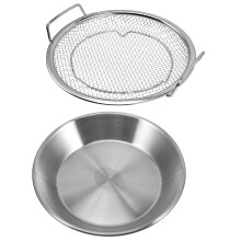 Snackopbergbak, vergiet, bakvorm, frituurpan, krokant, roestvrij staal