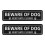 Placa de metal "Cuidado com o Cão" (2 unidades), 30,5 x 7,6 cm (12 x 3 polegadas), resistente à ferrugem. Placa de alumínio 0,040. 1