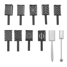 Brrnoo Imán de Ojo de Gato, 11 Unids/Set Herramientas de manicura para uñas Nail Art LED Soak Off UV Gel Magnet Stick3D Cat Eye Magnetic para uñas