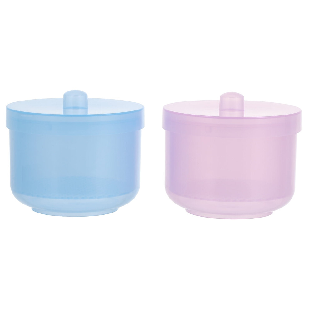 2pcs Plastic Sterilizer Box Bowl Nail Drill Bits Clean Sterilizing Tray