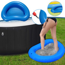 Kayannuo Inflatable Foot Wash Basin, Portable Spa Foot Pool with Drain Plug, Compatible with Home Use, 1 Pack