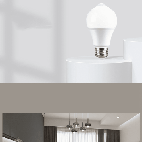 2X 85-265V E27 PIR Motion Sensor Lamp 12W Bulb with Motion Sensor Infrared Motion Detector Security Light Warm Light 1