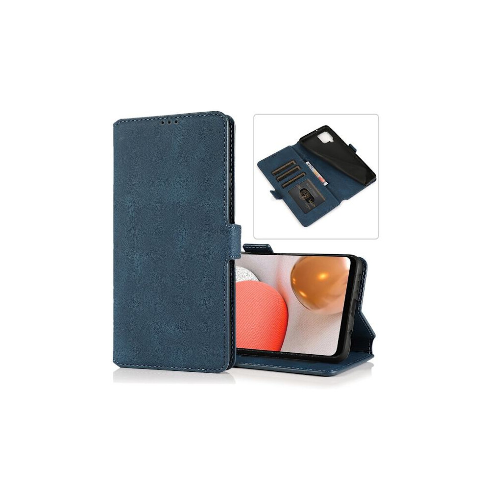 Compatible With Samsung Galaxy A42 - Elegant Practical Floveme Wallet Case Dark Blue 9423501327734