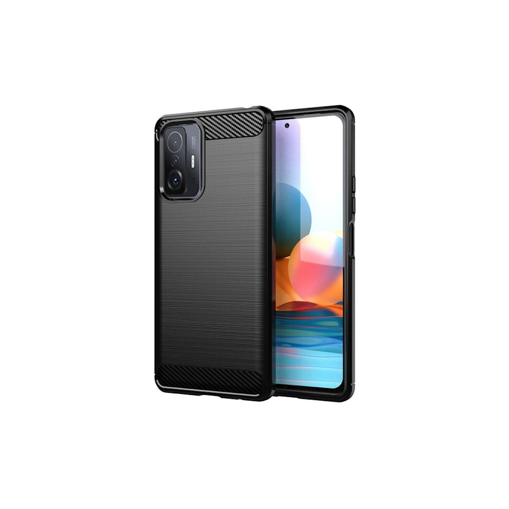 Skalo Compatible With Xiaomi 11T/11T Pro Armor Carbon Shockproof Tpu Case - More Colors Black 9423501328144