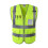 High Visibility Vest, 3 Size, Neon Shiny Green 5