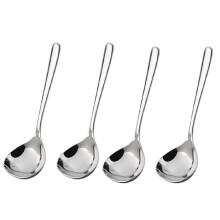 LOVEVER Mini-Schöpfkelle aus Edelstahl, 1/2/4 Stück, Saucenlöffel mit glatter, polierter Oberfläche, tiefer Servierlöffel für Suppen, 20/17 cm