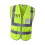 High Visibility Vest, 3 Size, Neon Shiny Green 3