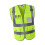 High Visibility Vest, 3 Size, Neon Shiny Green 4