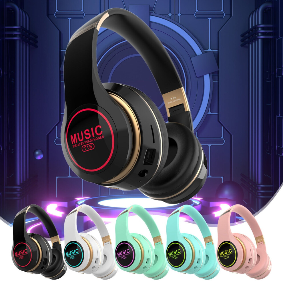 Jacenvly 2024 New Led Bluetooth Headphones, Enhanced Bass, Clear Stereo Sound, Wireless Music Compatible With Phone 9423501712349