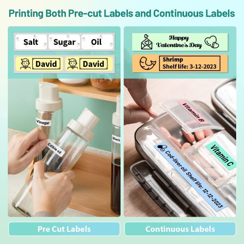 Phomemo D30 Label Maker Machine with Tape, Portable Bluetooth Label Printer, Handheld Sticker Mini Labeler 1