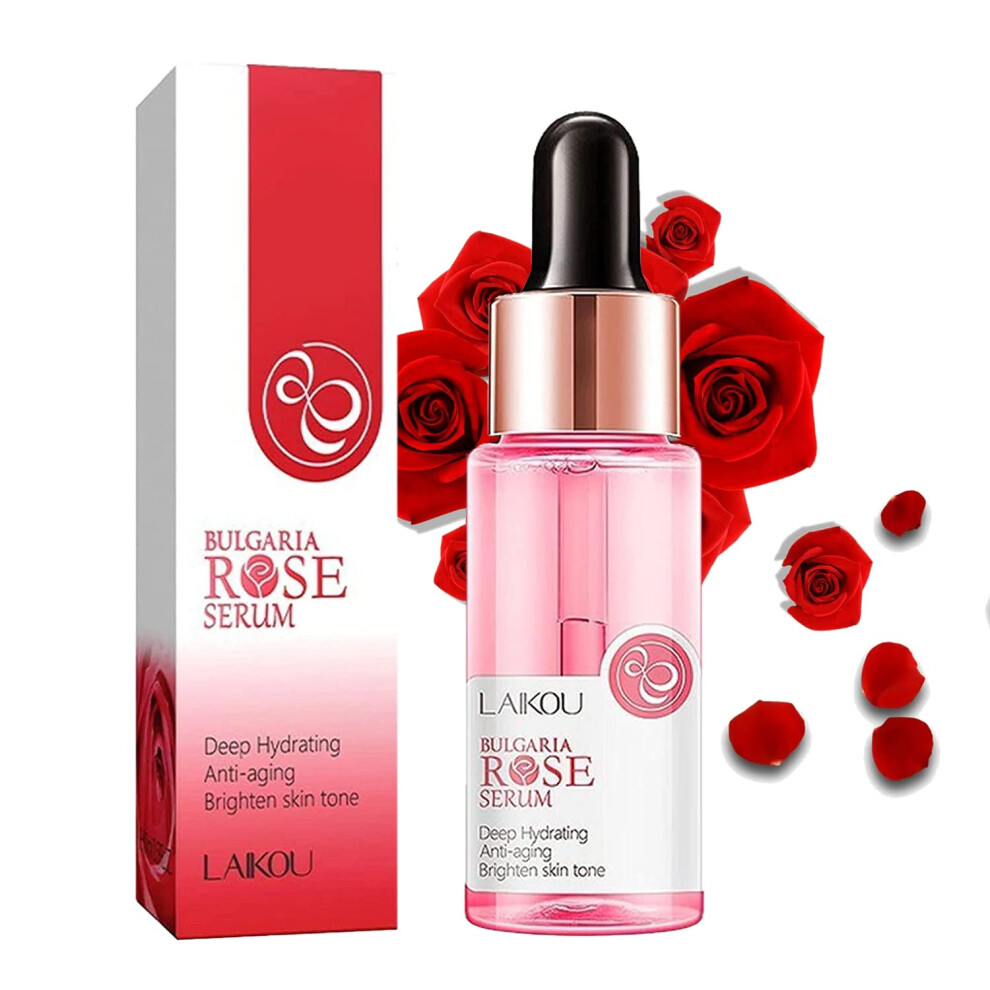 Hydrating Facial Serum with Rose Extract for Deep AntiAging, Brightening and Firming Skin
