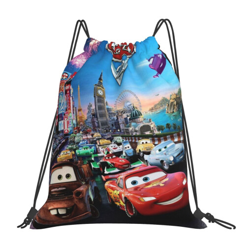 Τσάντες με κορδόνι Cars Lightning Mcqueen, αδιάβροχες αθλητικές σακούλες, σακίδιο πλάτης,